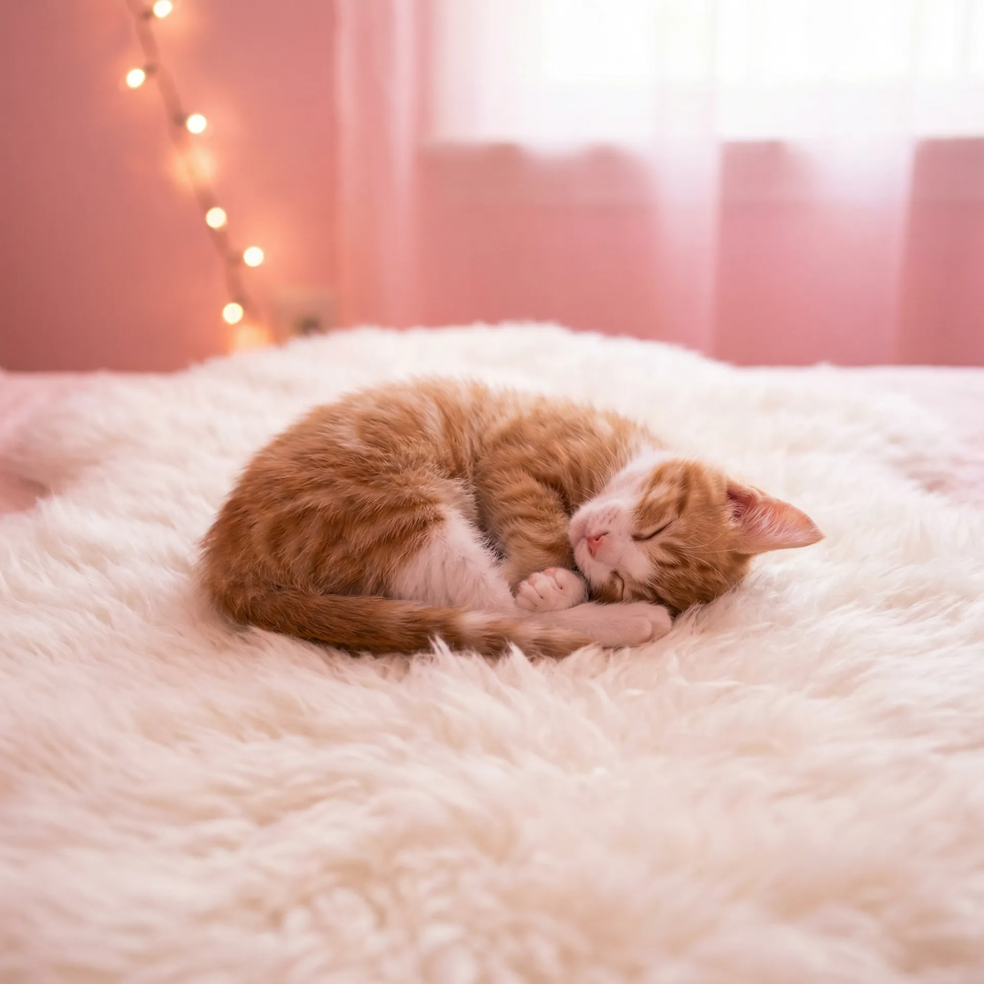 小猫蜷成一团入睡 - 大国手之秦淮风月